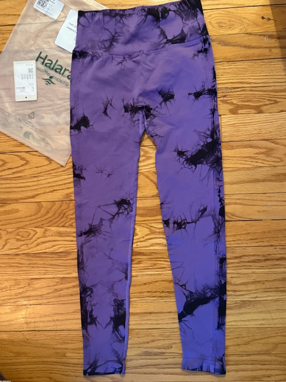 HALARA Viral Butt Scrunch Purple Tie-Dye High-Rise Leggings